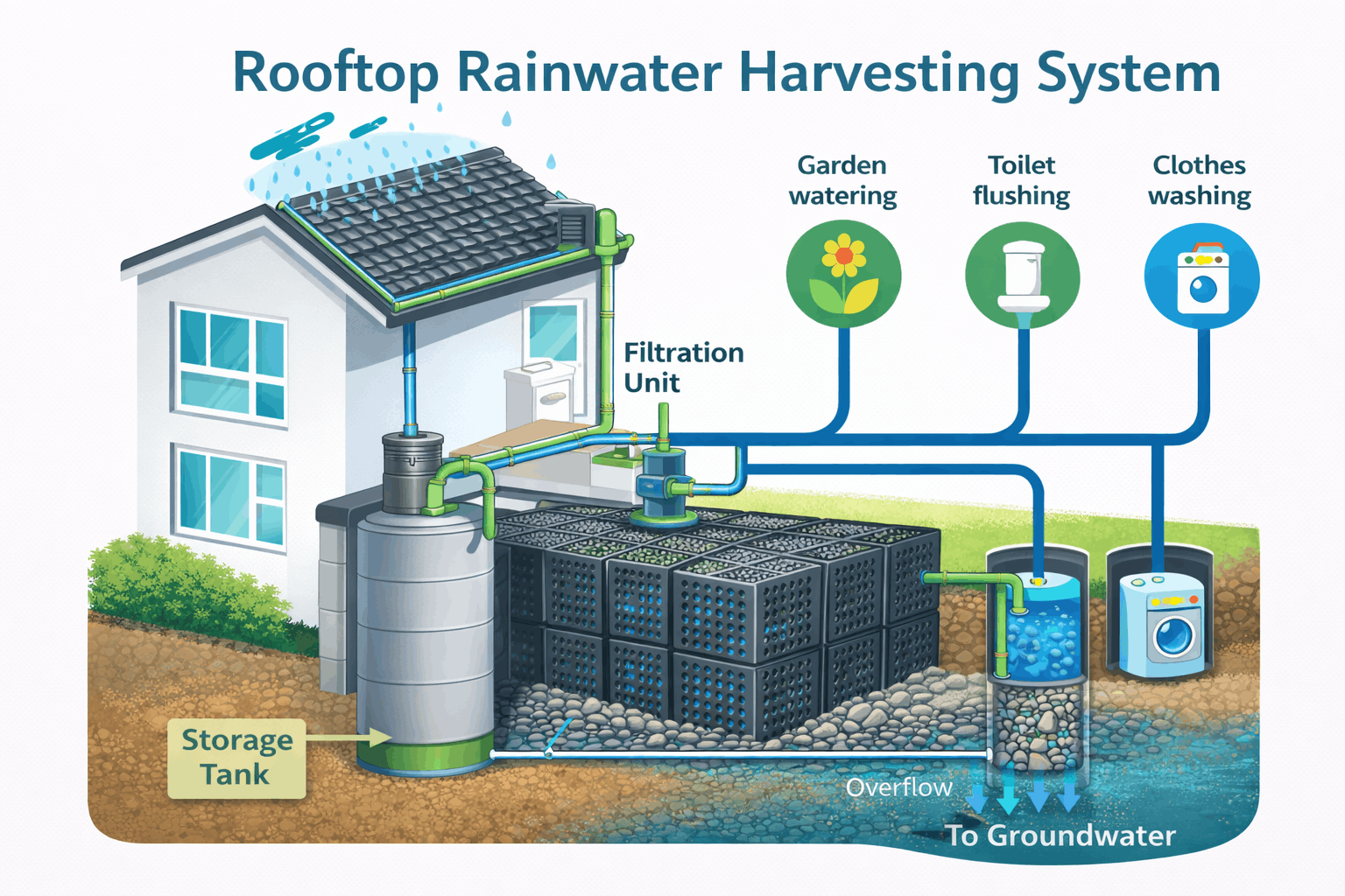 Rooftop Rainwater Harvesting System